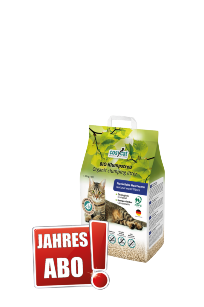 Jahresabo Bio Klumpstreu für Katzenstreu-Lieferung